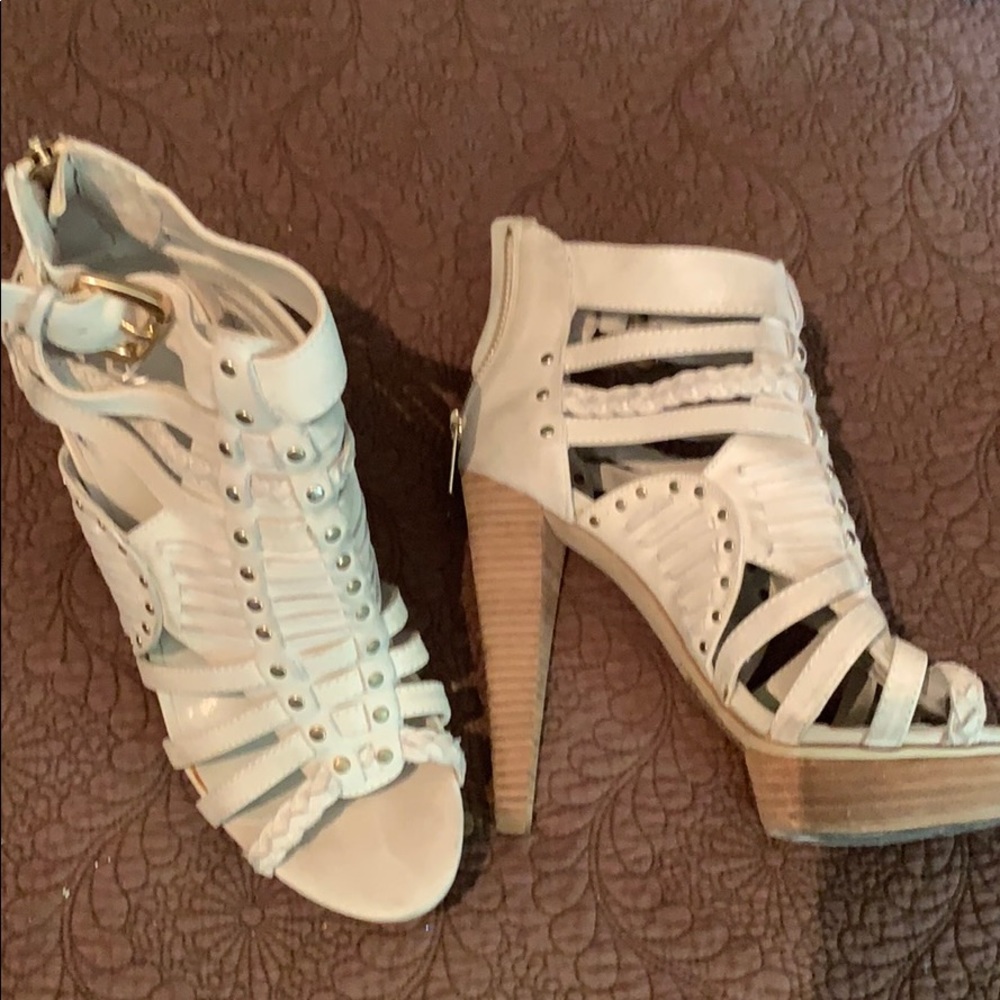 Cream sandals